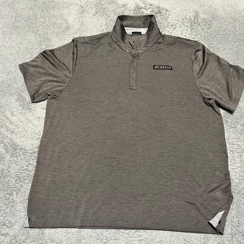 Klim Tactical Polo Shirt Mens XXL Gray Performance Stretch Motorcycle